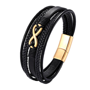 Pulseira Masculina Com Fecho Magnético De Couro Genuíno - Benjplus 